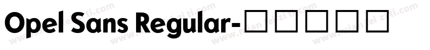 Opel Sans Regular字体转换